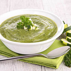 Oatmeal and zucchini soup