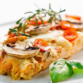 Mushroom and cheese omelet
